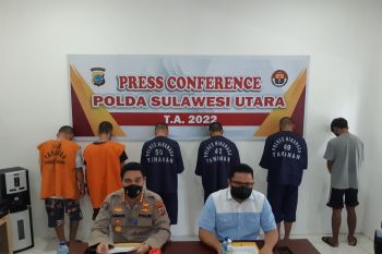 Polda Sulut ringkus enam tersangka curanmor beserta 19 barang bukti