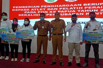 Pemprov Sumbar cairkan bonus atlet peraih medali PON Papua