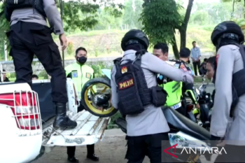 Polresta Kendari amankan puluhan kendaraan dari razia balap liar