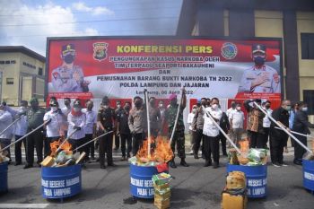 Polda Lampung musnahkan narkoba senilai Rp271,8 miliar