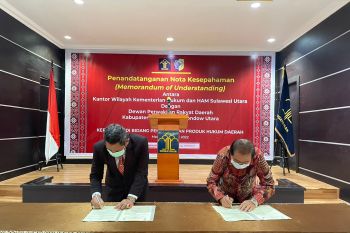 Kemenkumham -DPRD Bolmut kerja sama pembentukan produk hukum daerah