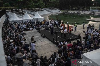 Pra acara Ramadhan Jazz Festival ke-11 di Lapangan Banteng, Jakarta