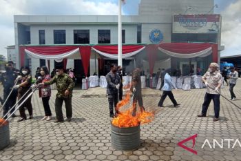 BNN Sumsel musnahkan tiga jenis narkotika hasil operasi 2022