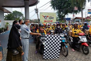 Jasa Raharja Lampung lepas pengendara OJESA antarkan paket program Ramadhan