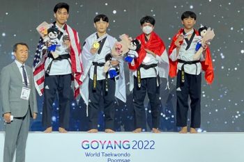 Taekwondoin junior Andi Sultan  raih perunggu di Kejuaraan Dunia 2022