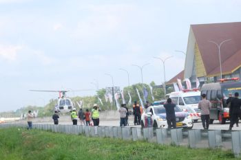 Polda Lampung gelar simulasi evakuasi udara di JTTS