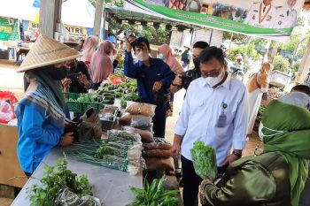 Warga antusias belanja di pasar tani di Tanjungpinang