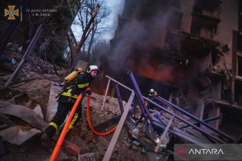 Rudal hantam infrastruktur militer Ukraina