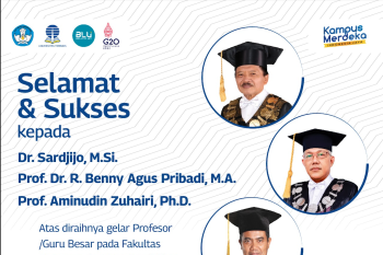 UT kukuhkan tiga guru besar baru