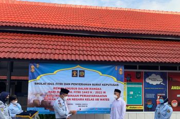28 warga binaan Rutan Kelas IIB Wates Kulon Progo mendapatkan remisi Lebaran