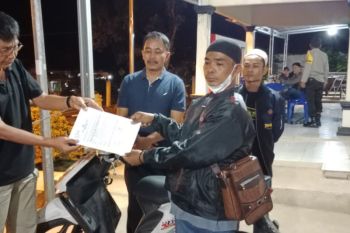 Polisi serahkan barang bukti sepeda motor milik pemudik
