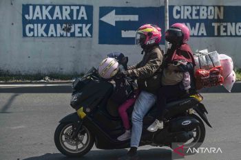 Arus balik pemudik bersepeda motor