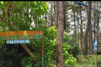 Pengunjung wisata Punti Kayu  Palembang masih ramai di akhir liburan