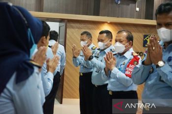 Kakanwil Kemenkumham Sumsel ikuti apel pegawai dan halalbihalal Idul Fitri 1443 H