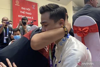 SEA Games 2021 - Tangis Nicholas pecah usai raih perak pada cabang wushu