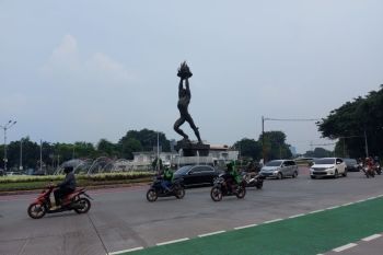 Arus lalu Lintas Jalan Sudirman-Senayan ramai lancar saat berlangsungnya May Day