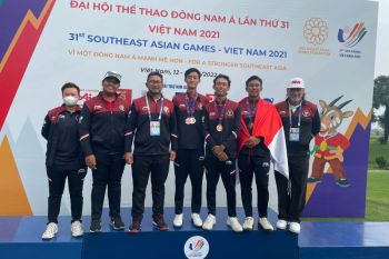 SEA Games 2021 - Golf beregu putra Indonesia raih perunggu seusai kalahkan Singapura