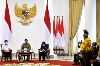 President Jokowi meets Papua People's Council representatives at Bogor Palace