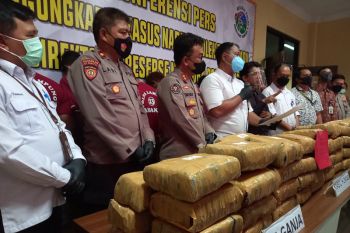 Polda Lampung gagalkan pengiriman 69 kg ganja