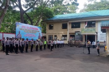 Ini arahan Kapolres Sitaro saat gelarpasukan Ops Patuh Samrat