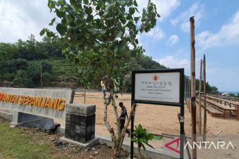 Pemkab Gunung Kidul menggelar turnamen bola voli pantai di Sepanjang