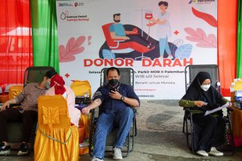 Perwira Pertamina Patra Niaga Regional Sumbagsel Antusias Ikuti Donor Darah