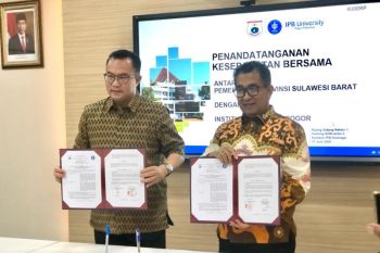 Pemprov Sulbar dan IPB menandatangani nota kesepahaman pengelolaan data desa presisi