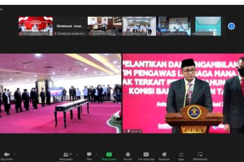 Kakanwil Kemenkumham Sumsel hadiri pelantikan Pengawas LMKN