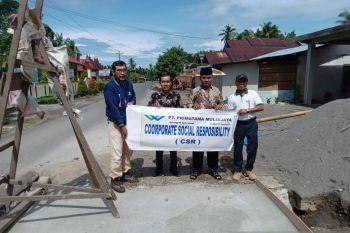 PT Primatama Muliajaya bantu pembangunan gorong-gorong di Kinali