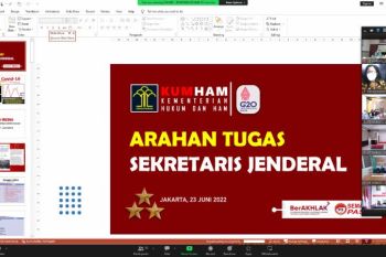 Kakanwil Kemenkumham Sumsel hadiri arahan Sekjen Kemenkumham