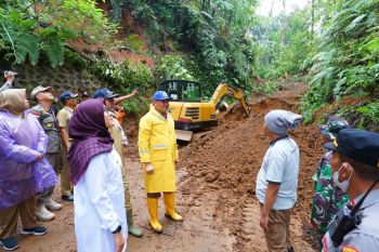 Bupati Banyuwangi tinjau penanganan longsor tutup akses menuju Kawah Ijen