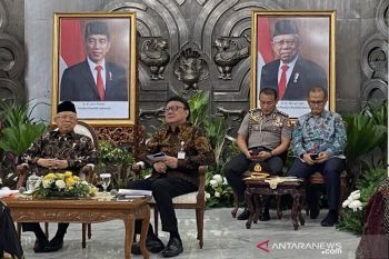 Wapres Ma'ruf Amin melayat ke rumah duka Tjahjo Kumolo usai kunker di NTB