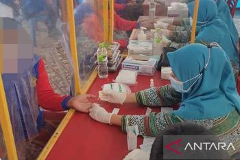 Ratusan WBP Lapas Martapura jalani tes penyakit TB dan AIDS