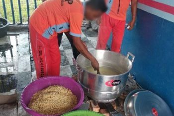Napi Lapas Bengkalis produksi tempe untuk makanan warga binaan