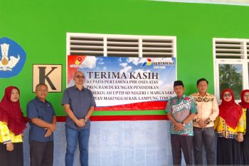 PHE OSES renovasi ruang kelas SDN 1 Margasari