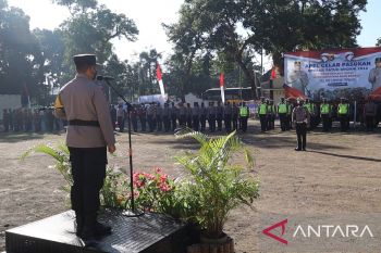 Kapolres Loteng Pimpin Apel Gelar Pasukan Operasi Patuh Rinjani 2022