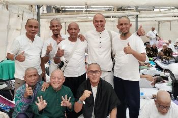 Jamaah haji Bengkalis lontar jumrah di Aqabah