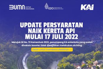 Pelanggan KA Rajabasa dan Kualastabas yang belum divaksin booster wajib screening COVID-19