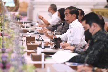 Presiden Jokowi ingatkan penyelenggara negara hemat anggaran antisipasi dampak perang