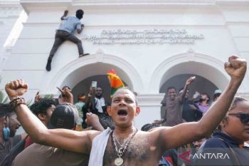 Mahasiswa Sri Lanka protes pencalonan Ranil Wickremesinghe sebagai presiden
