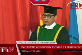 Wakapolri Komjen Pol Gatot Eddy Pramono dikukuhkan sebagai guru besar kehormatan Universitas Riau