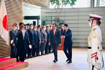 Presiden Joko Widodo diterima PM Kishida di Tokyo