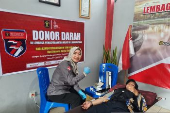 Lapas Lubukbasung gelar bakti sosial donor darah