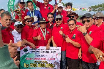 Kuda milik Gubernur Olly menangi 'Indonesia Derby'