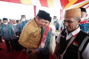 450 jamaah haji tiba di Kabupaten OKU Timur