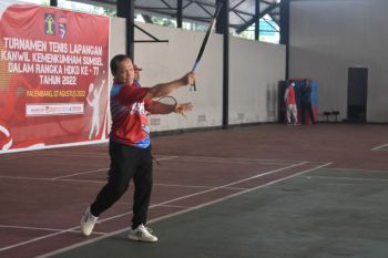 Kemenkumham Sumsel gelar pertandingan tenis lapangan
