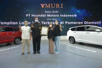 Hyundai cetak rekor MURI  untuk "Tampilan Layar LED Terbesar di GIIAS 2022