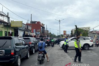 Banjir sebabkan kemacetan lalu lintas di bagian wilayah Medan