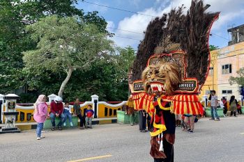 "Singo Barong" ikut dalam pawai  pembangunan HUT RI di Jambi