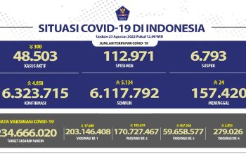 Kasus harian positif COVID-19 di Indonesia bertambah 4.858, terbanyak di Jakarta